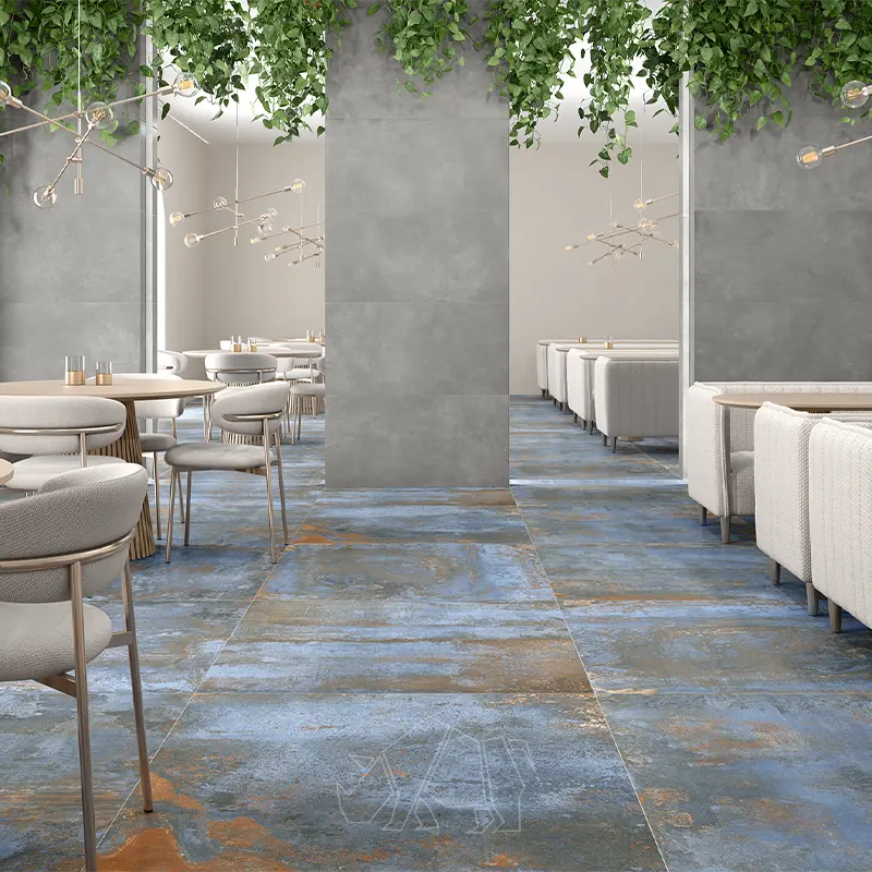 Ambiente porcelanato azul 60x60