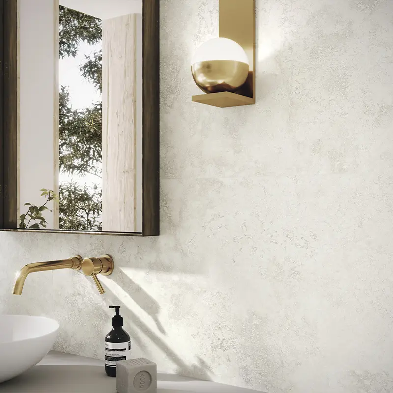 Ceramica grande para parede efeito cimento