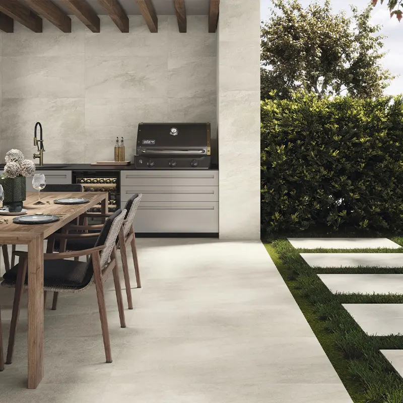 Espaço de azulejos grandes para cozinha